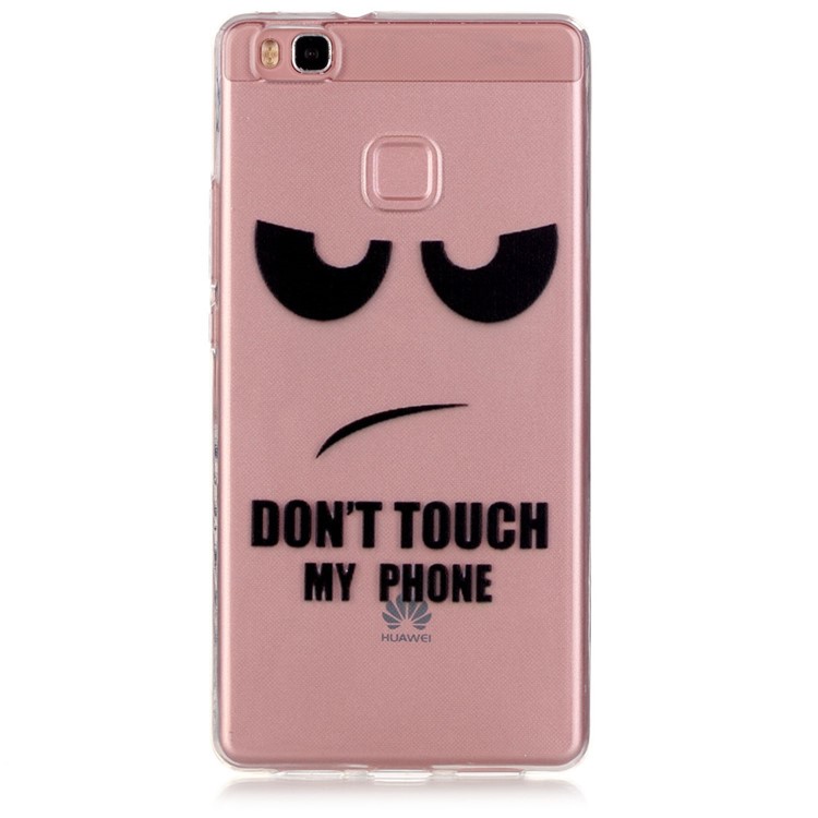 Raised TPU Gel Back Case Cover for Huawei P9 Lite / G9 Lite - Warning Words-1