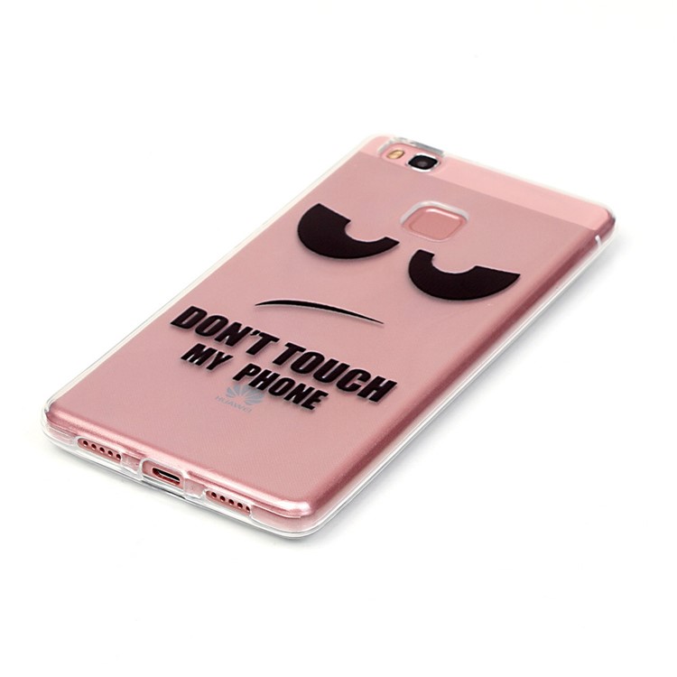 Raised TPU Gel Back Case Cover for Huawei P9 Lite / G9 Lite - Warning Words-3
