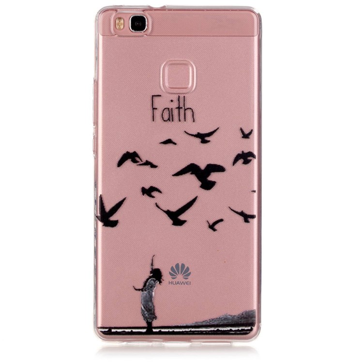 Raised Soft TPU Gel Cover for Huawei P9 Lite / G9 Lite - Daisy and Butterfly-1