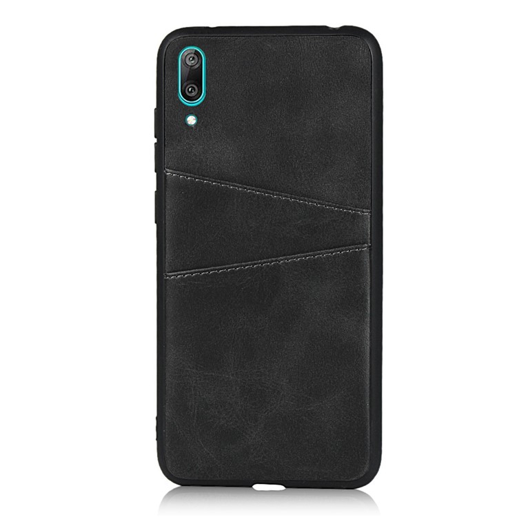 For Huawei Y7 Pro (2019) / Enjoy 9 PU Leather Coated Hard PC Mobile Shell - Black-2