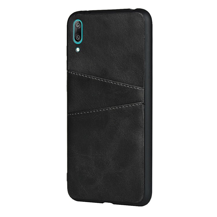 For Huawei Y7 Pro (2019) / Enjoy 9 PU Leather Coated Hard PC Mobile Shell - Black-3