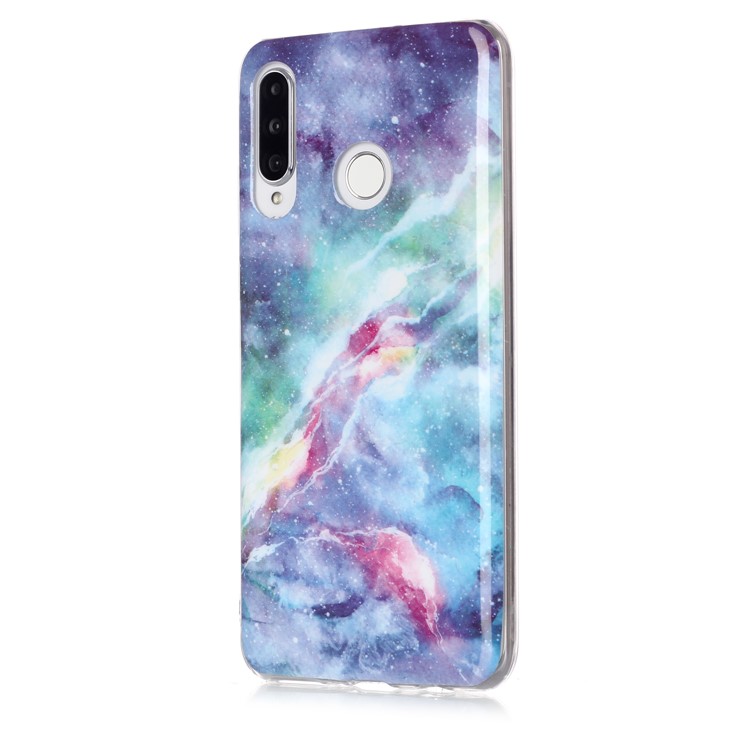 Marble Pattern IMD TPU Cover for Huawei P30 Lite New Edition/P30 Lite/nova 4e - Style C-2