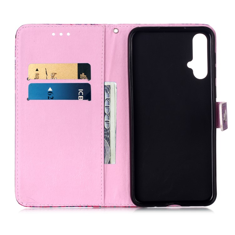 Pattern Printing PU Leather Wallet Protective Case for Huawei Nova 5 / Nova 5 Pro - Sad Panda-7