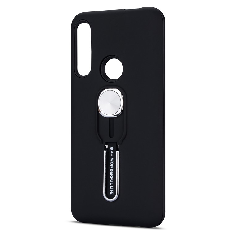 Caso Estribo Lateral PC Aperto De Dedo Híbrido TPU + Para Huawei P Z Inteligente / Y9 Nobre 2019 - Preto-2