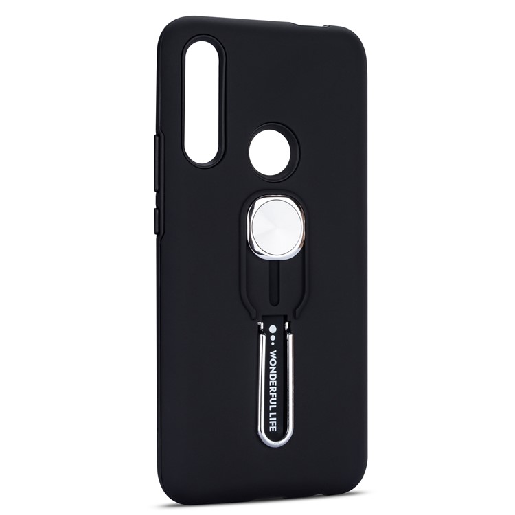 Caso Estribo Lateral PC Aperto De Dedo Híbrido TPU + Para Huawei P Z Inteligente / Y9 Nobre 2019 - Preto-3