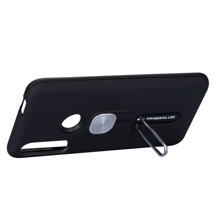 Caso Estribo Lateral PC Aperto De Dedo Híbrido TPU + Para Huawei P Z Inteligente / Y9 Nobre 2019 - Preto-4