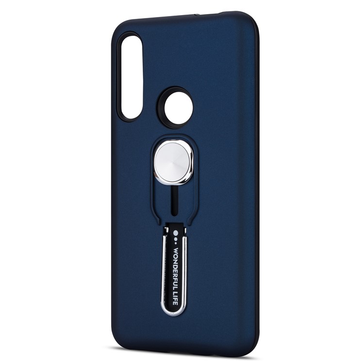 Caso Estribo Lateral PC Aperto De Dedo Híbrido TPU + Para Huawei P Z Inteligente / Y9 Nobre 2019 - Azul-2