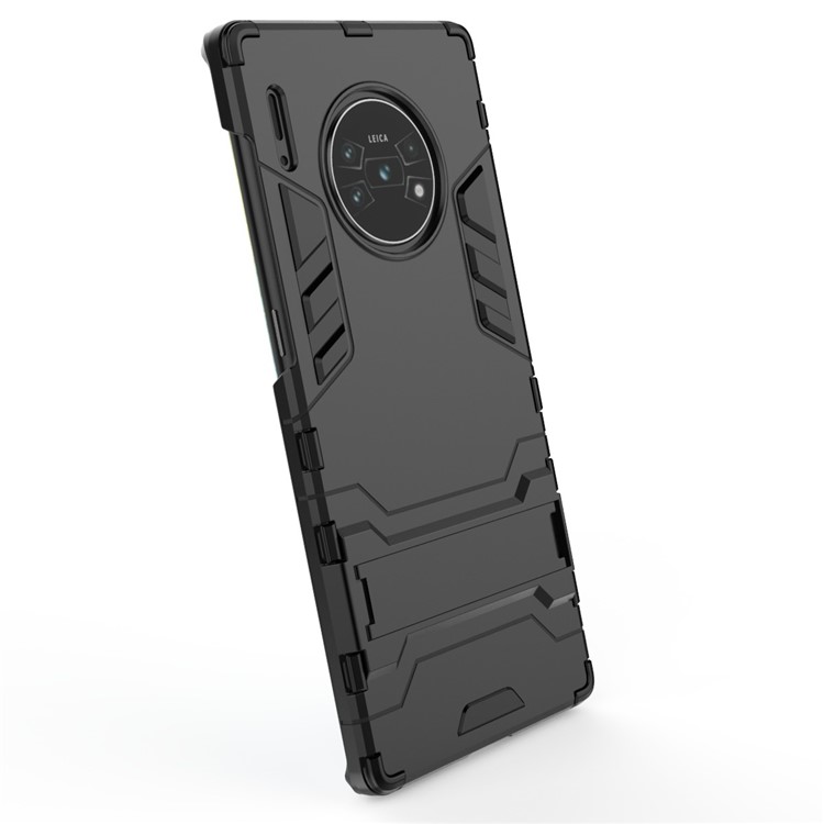 Combinación de Plástico 2-en-1 + TPU Con Papel de Patada Para Huawei Mate 30 Pro - Negro-6