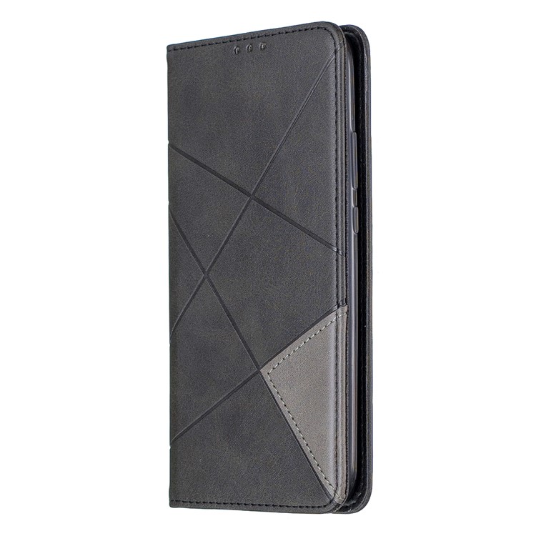 Geometric Pattern Stand Leather Phone Case Card Holder Shell for Huawei Mate 30 Lite/nova 5i Pro - Black-2