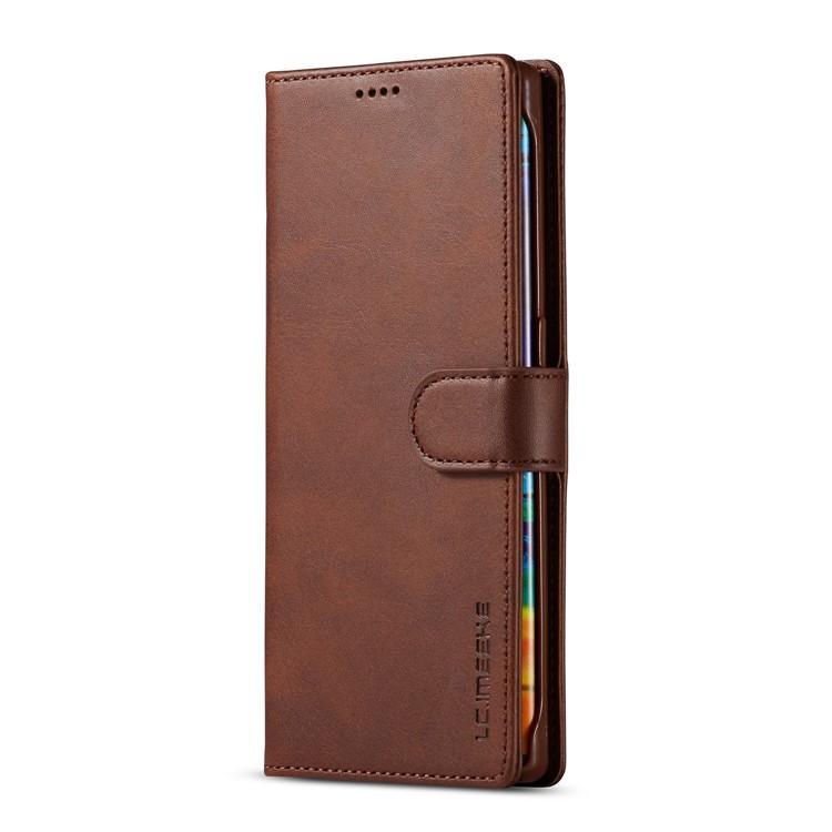 LC.IMEEKEPU Leather Protective Flip Wallet Shell Casing for Huawei Mate 30 - Coffee-2