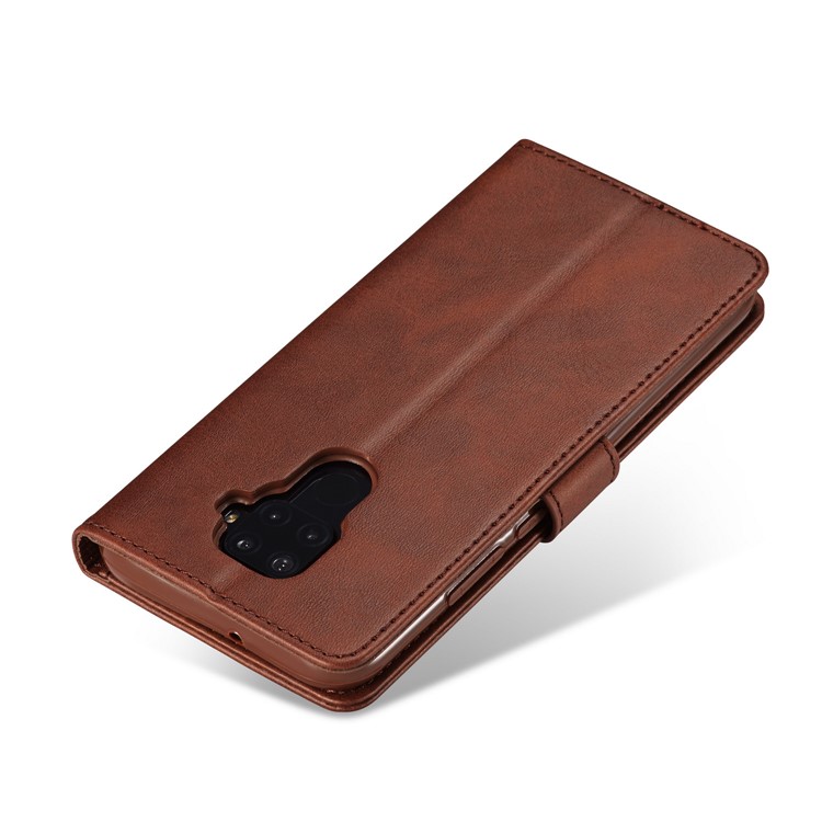 LC.IMEEKEPU Leather Protective Flip Shell for Huawei Mate 30 Lite / nova 5i Pro - Coffee-7