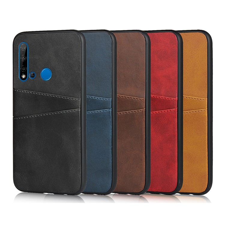 Telefone Pc Couro + PU Tampa Do Invólucro Para Lite Huawei P20 (2019) / Nova 5i - Castanho-10