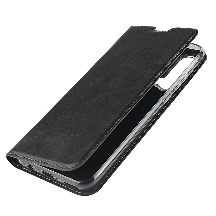 For Huawei nova 5i / P20 lite (2019) TPU+PU Leather Stand Casing with Lanyard - Black-9