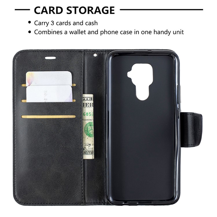 For Huawei Mate 30 Lite / nova 5i Pro PU Leather Wallet Stand Phone Shell - Black-6