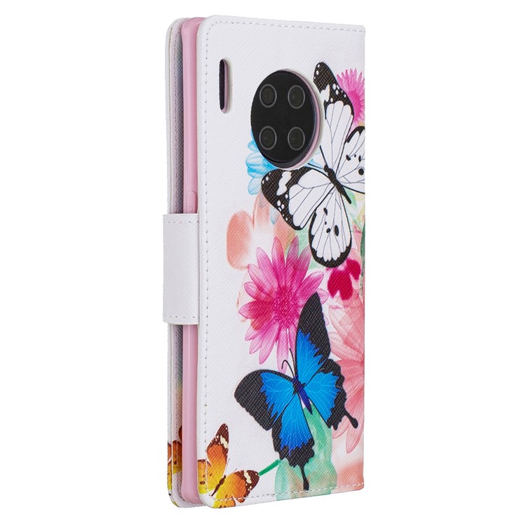 Printing PU Leather Flip Stand Cell Case for Huawei Mate 30 Pro - Butterflies-3