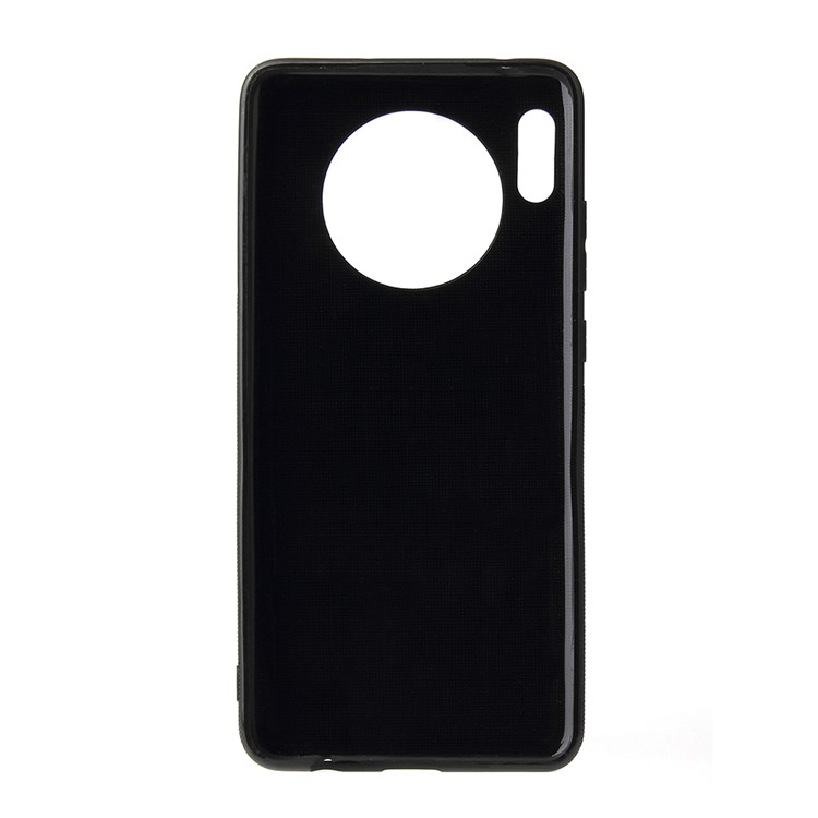 Copertura Della Pelle TPU Cella Carbonio Per Huawei Compagno 30 - Nero-3