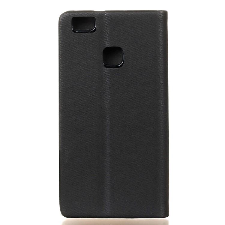 Contrast Color Leather Card Slot Case for Huawei P9 Lite/G9 Lite - Black-2