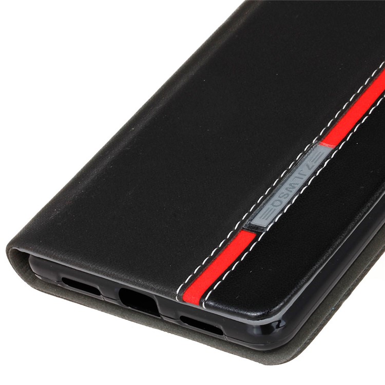 Contrast Color Leather Card Slot Case for Huawei P9 Lite/G9 Lite - Black-4