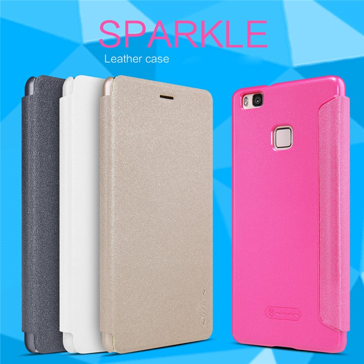 NILLKIN Sparkle Series Flip Leather Case for Huawei P9 Lite / G9 Lite - Black-7