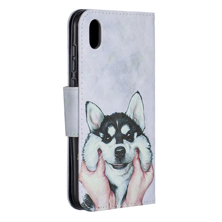 Impressão Padrão Caso Tampa Do Telefone Carteira De Couro Para Huawei Honra 8S / Y5 (2019) - Cão-3