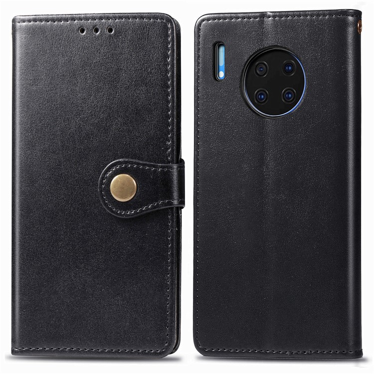 For Huawei Mate 30 Pro HAT PRINCE Litchi Skin PU Leather + TPU Wallet Cell Shell Cover - Black-1