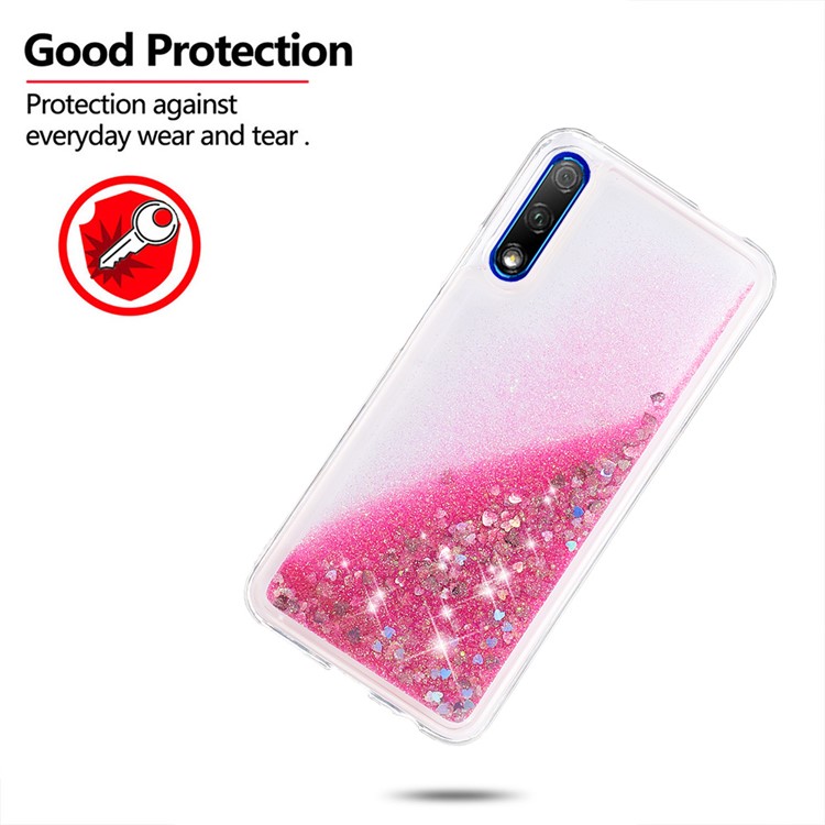 Quicksand Dynamic Glittery Sequins TPU Casing for Huawei Honor 9X/9X Pro - Pink-4