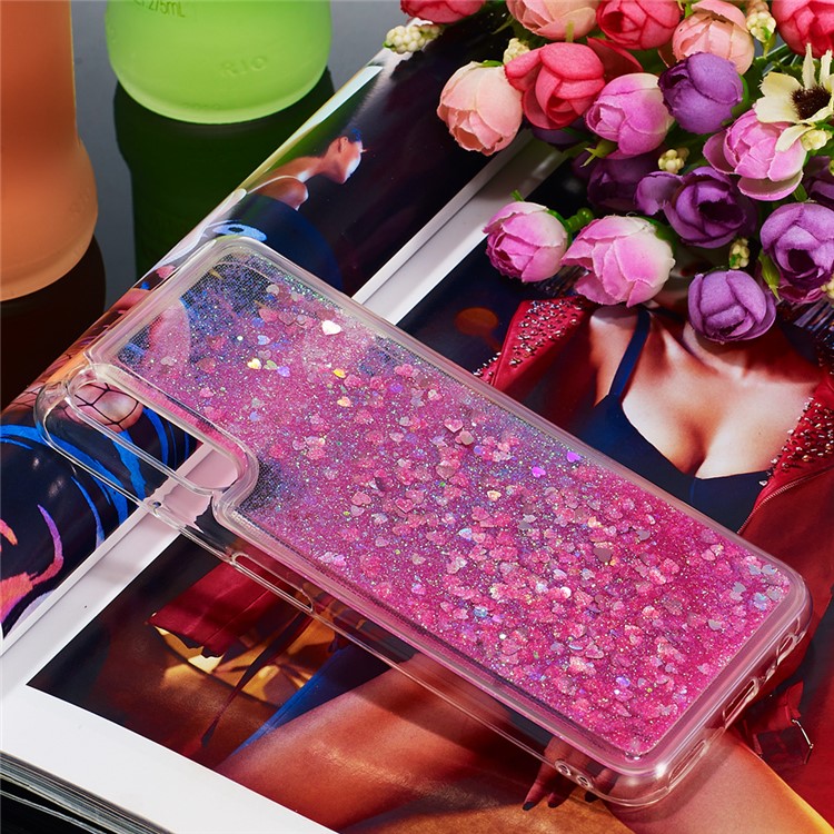 Quicksand Dynamic Glittery Sequins TPU Casing for Huawei Honor 9X/9X Pro - Pink-7