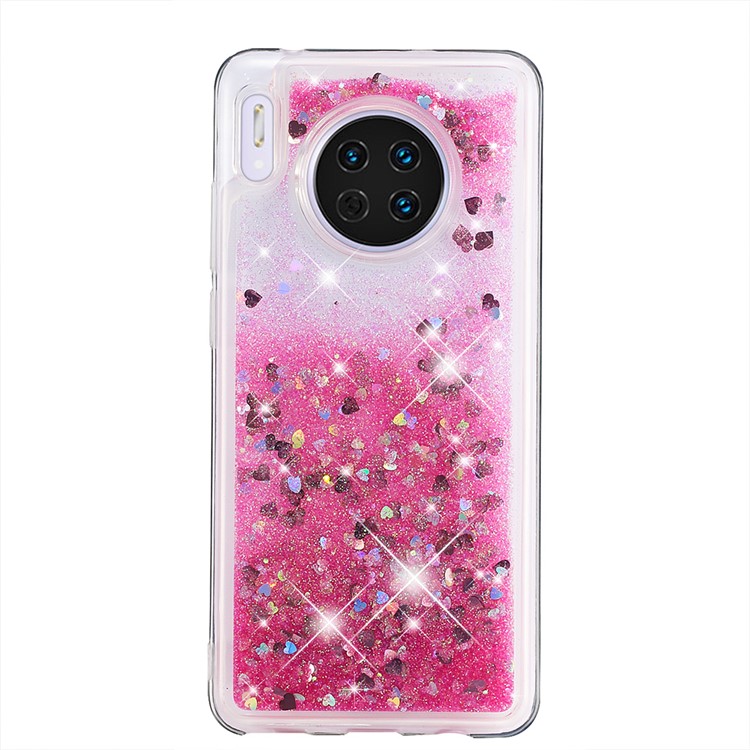 Quicksand Dynamic Glittery Sequins TPU Shell Cover for Huawei Mate 30 - Pink-2