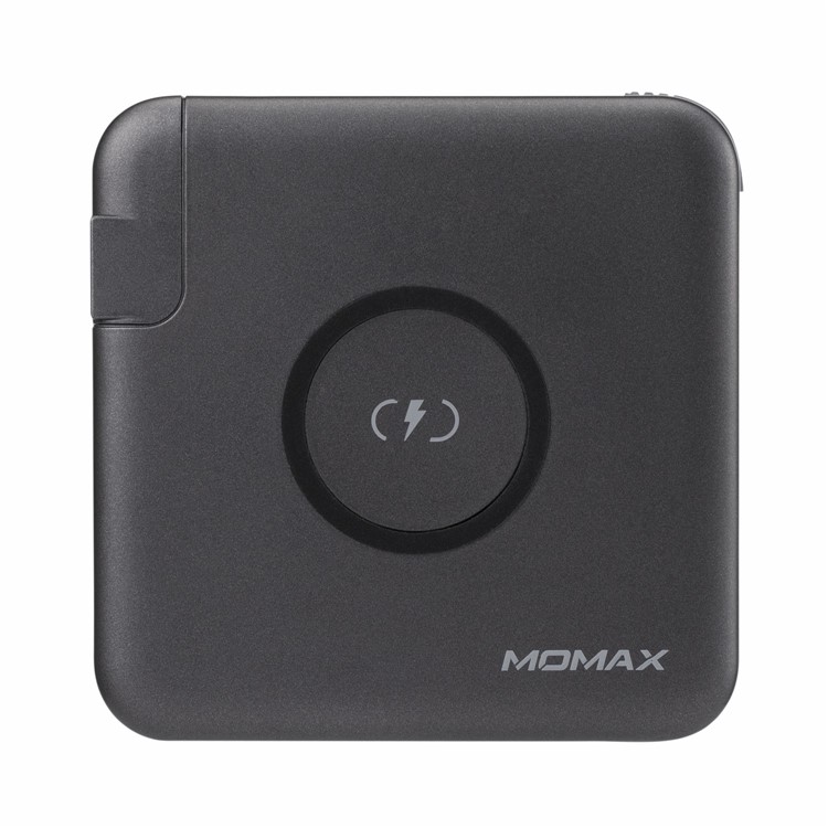 MOMAX 3 in 1 Power Adapter Set Q.Power Plug PD + QC 3.0 18W 6700mAh Power Bank QI Wireless Charger - Grey-10