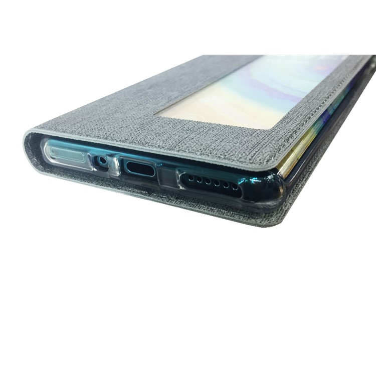 IVL Boîtier De Téléphone En Cuir Fenêtre De Vue Stand DMX Pliage Pour 30 Pro Huawei Compagnon - Gris-15