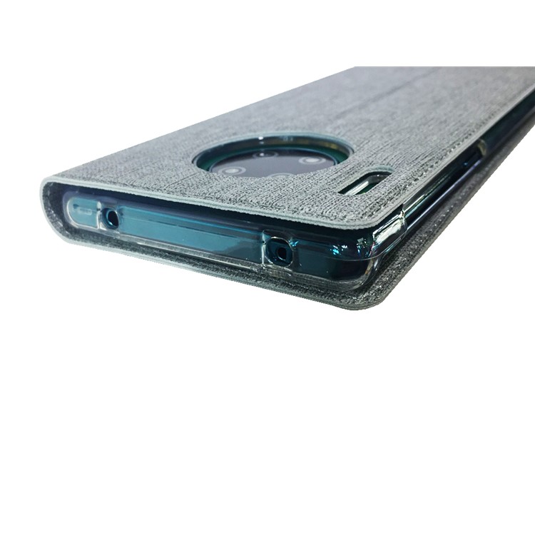 IVL Boîtier De Téléphone En Cuir Fenêtre De Vue Stand DMX Pliage Pour 30 Pro Huawei Compagnon - Gris-16