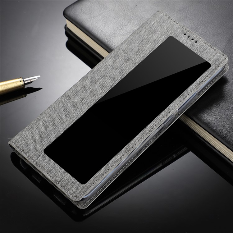 IVL Boîtier De Téléphone En Cuir Fenêtre De Vue Stand DMX Pliage Pour 30 Pro Huawei Compagnon - Gris-20