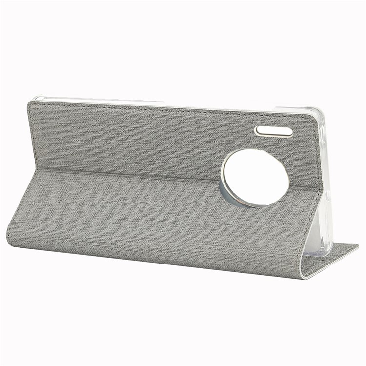IVL Boîtier De Téléphone En Cuir Fenêtre De Vue Stand DMX Pliage Pour 30 Pro Huawei Compagnon - Gris-7