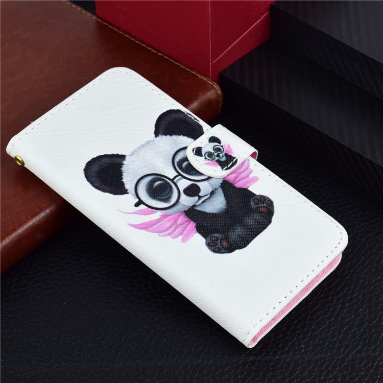 Pattern Printing Wallet Leather Stand Case for Huawei Mate 30 Pro - Dog Wearing Glasses-8