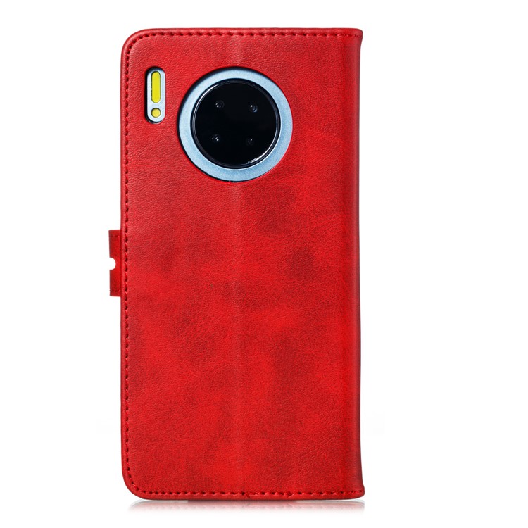 Imprint Cat Surface Leather Cell Shell Case for Huawei Mate 30 Pro - Red-3