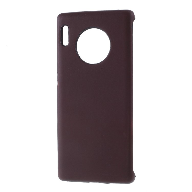 PU Leather Coated PC Back Thermal Induction Fluorescent Color Changing Case for Huawei Mate 30 - Black / Red-3