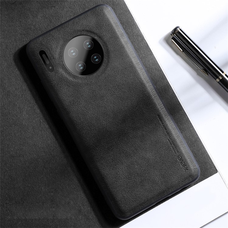X-LEVEL Vintage Style PU Leather Coated TPU Mobile Phone Cover Shell for Huawei Mate 30 - Black-1