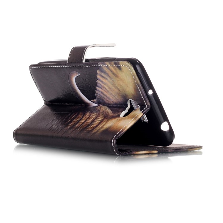 Embossed Leather Stand Case for Huawei Y5II / Y5 II - Elephant Pattern-3