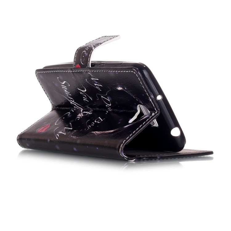 Embossed Leather Stand Phone Case for Huawei Y5II / Y5 II - English Characters-3