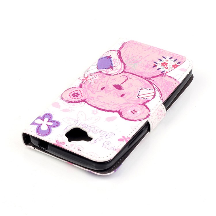 Embossed Leather Wallet Case for Huawei Y6 Pro / Enjoy 5 - Adorable Bear-5