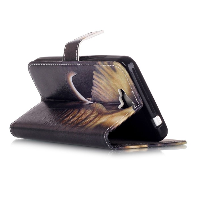Embossed PU Leather Stand Case for Huawei Y6 Pro / Enjoy 5 - Elephant Pattern-3