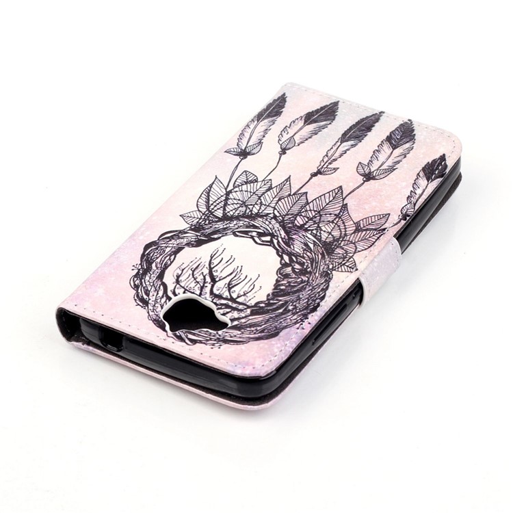 Embossed Card Holder Leather Cover for Huawei Y6 Pro / Enjoy 5 - Dream Catcher-5