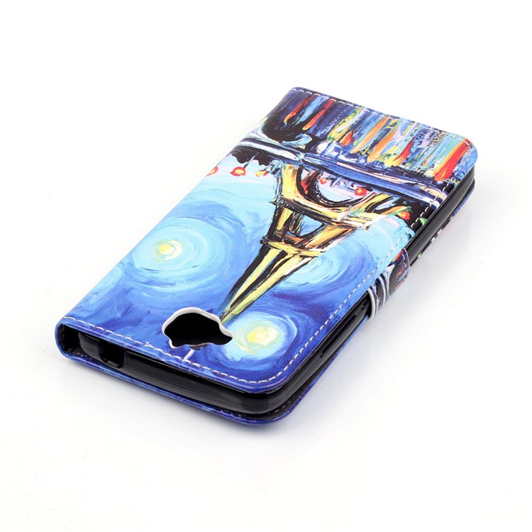 Embossed Leather Protector Case for Huawei Y6 Pro / Enjoy 5 - Starry Sky and Eiffel Tower-5