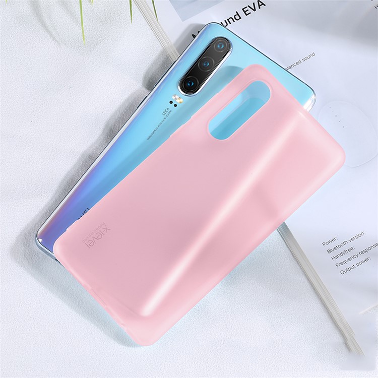 Mat De Couleur Ultra-mince Étui De Téléphone TPU Souple Pour P30 Huawei - Rose-1