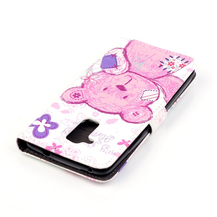 Embossed Leather Card Holder Case for Huawei Honor 5c / GT3 - Cute Bear-5