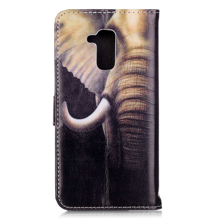 Embossed Leather Wallet Case for Huawei Honor 5c / GT3 - Elephant Pattern-2