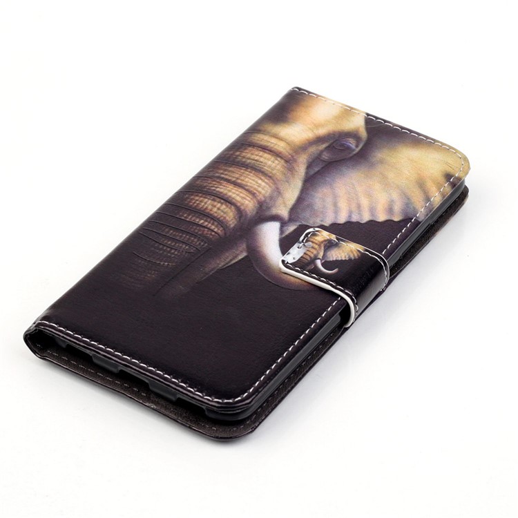 Embossed Leather Wallet Case for Huawei Honor 5c / GT3 - Elephant Pattern-4