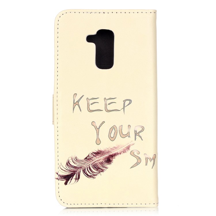 Embossed Leather Stand Case for Huawei Honor 5c / GT3 - Lovely Cat-2
