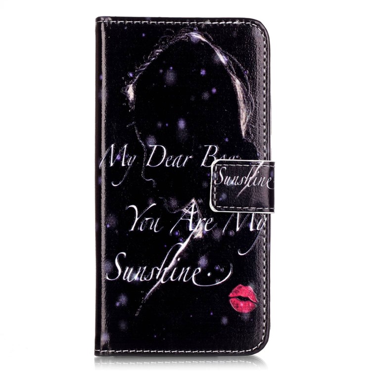 Embossed Leather Stand Shell for Huawei Honor 5c / GT3 - English Characters-1