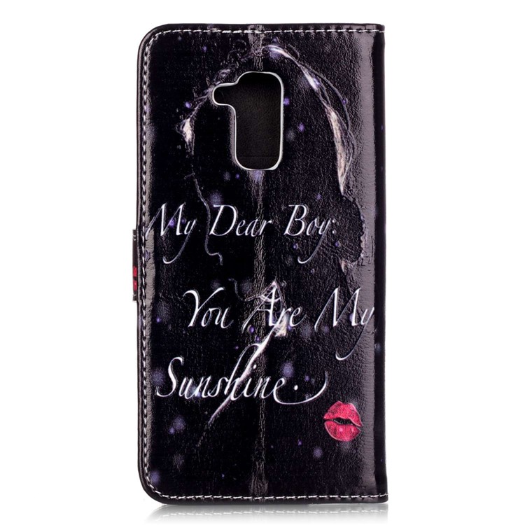 Embossed Leather Stand Shell for Huawei Honor 5c / GT3 - English Characters-2